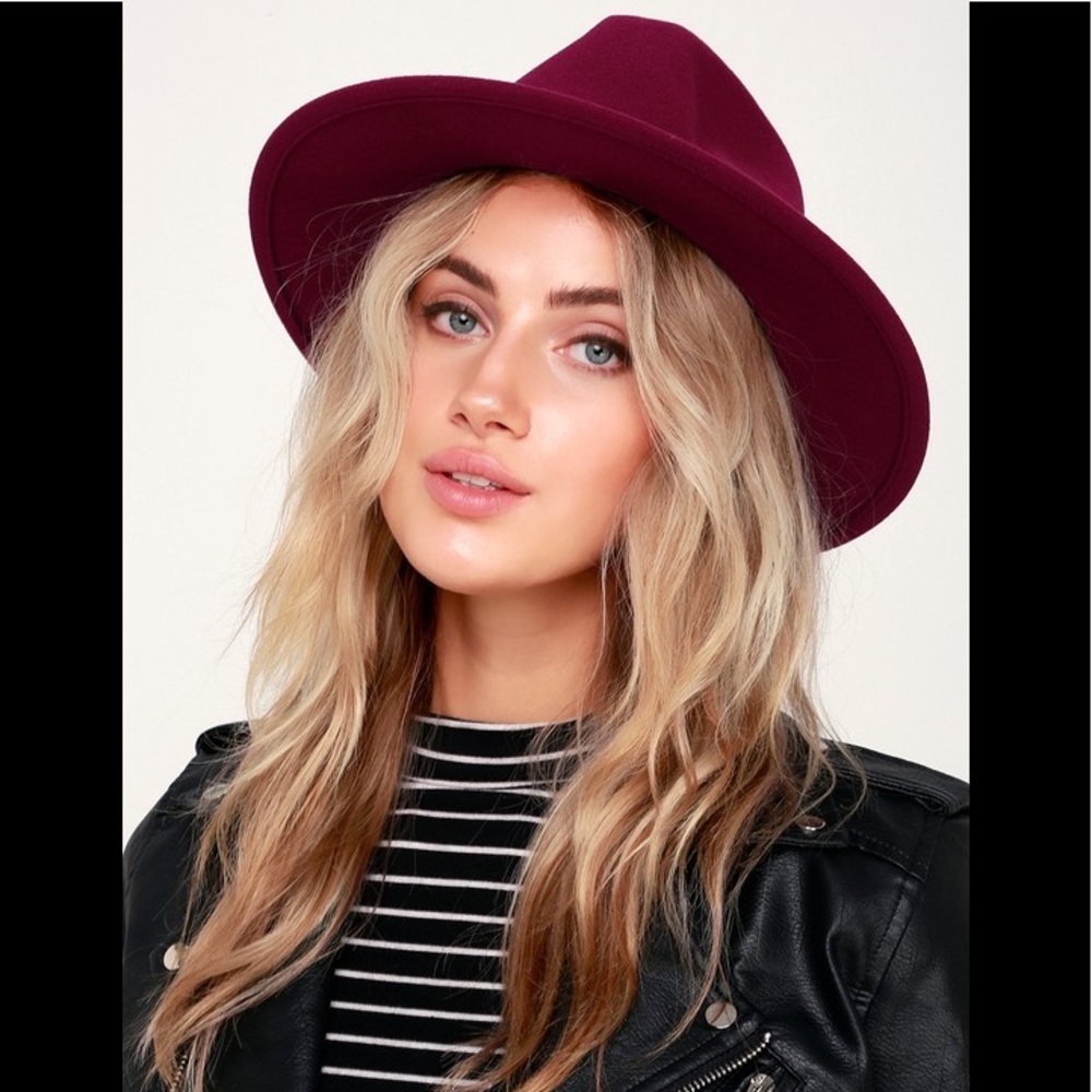 Burgundy Felt hat